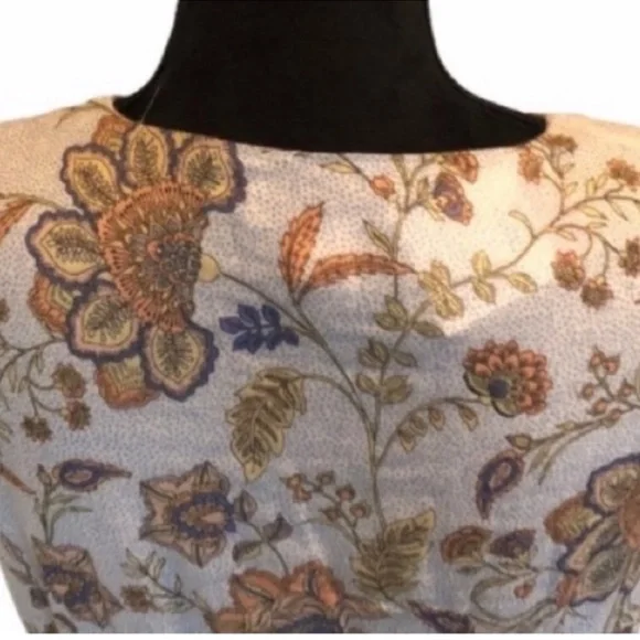 Rachel Zoe NWT floral v neck sleeveless cotton maxi dress cottagecore size small - Picture 8 of 12